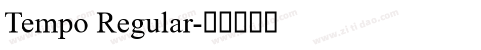 Tempo Regular字体转换